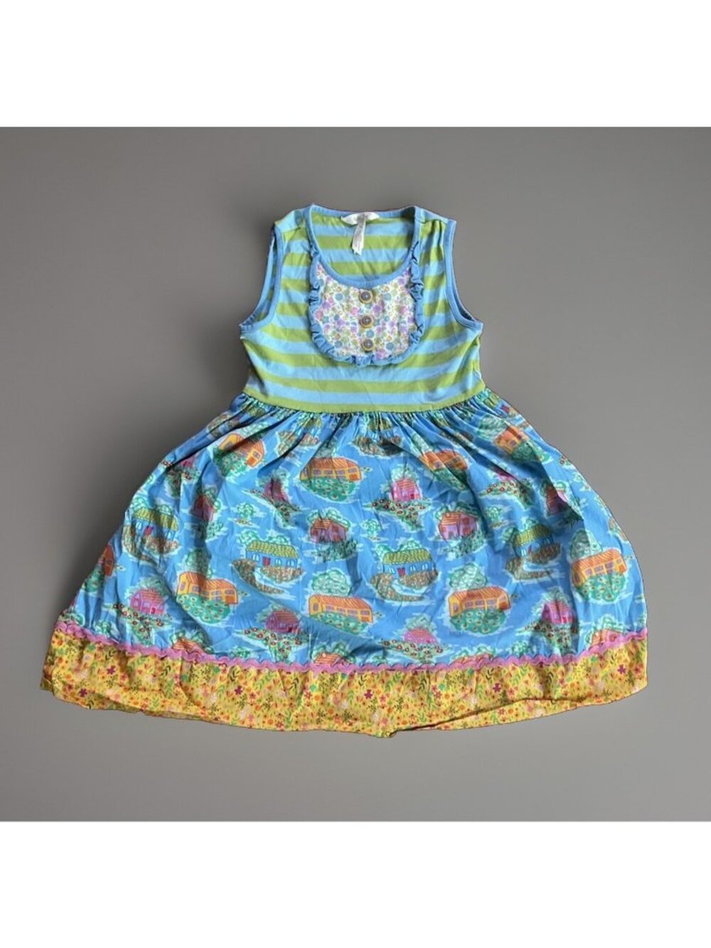 Matilda Jane Home Sweet Home Ruffled Dress Floral Colorful Size 12 Girls